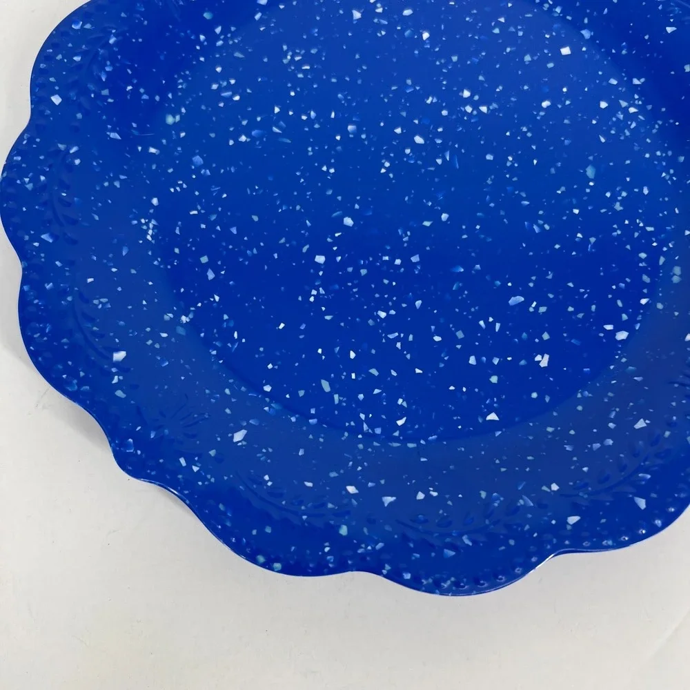 The Pioneer Woman Juliette Dinner Plate‎ Cobalt Blue Speckle Melamine 10.7